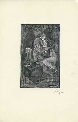 Туров Степан Фёдорович. Лот из шести иллюстраций к книге Огдо Аксеновой «Узоры тундры» (один лист двухсторонний) 